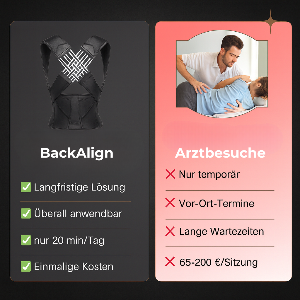 BackAlign - Rückenhalterungsgürtel für Frauen und Männer
