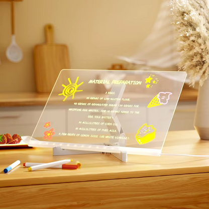 LED Acryl Whiteboard mit Nachttischlampe und integriertem USB-Anschluss von ShineCraft