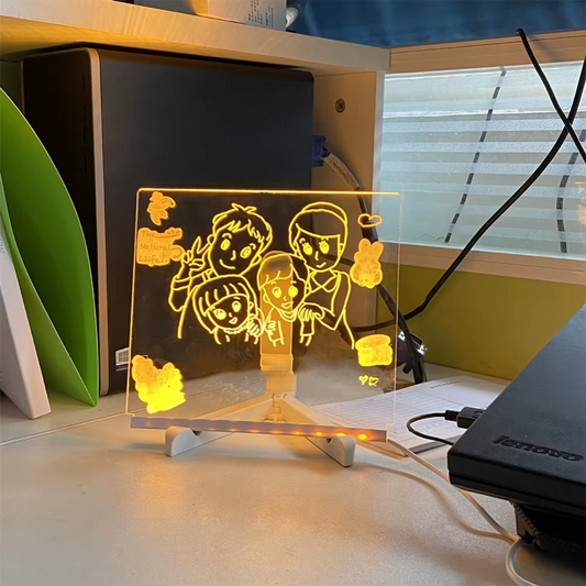 LED Acryl Whiteboard mit Nachttischlampe und integriertem USB-Anschluss von ShineCraft