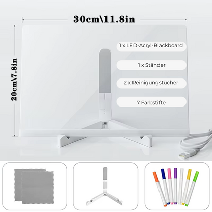 LED Acryl Whiteboard mit Nachttischlampe und integriertem USB-Anschluss von ShineCraft